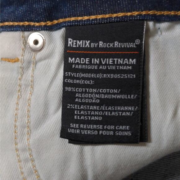 Remix by Rock Revival Skinny Jeans in Blue - Size 26 - NWT - Picture 10 of 14